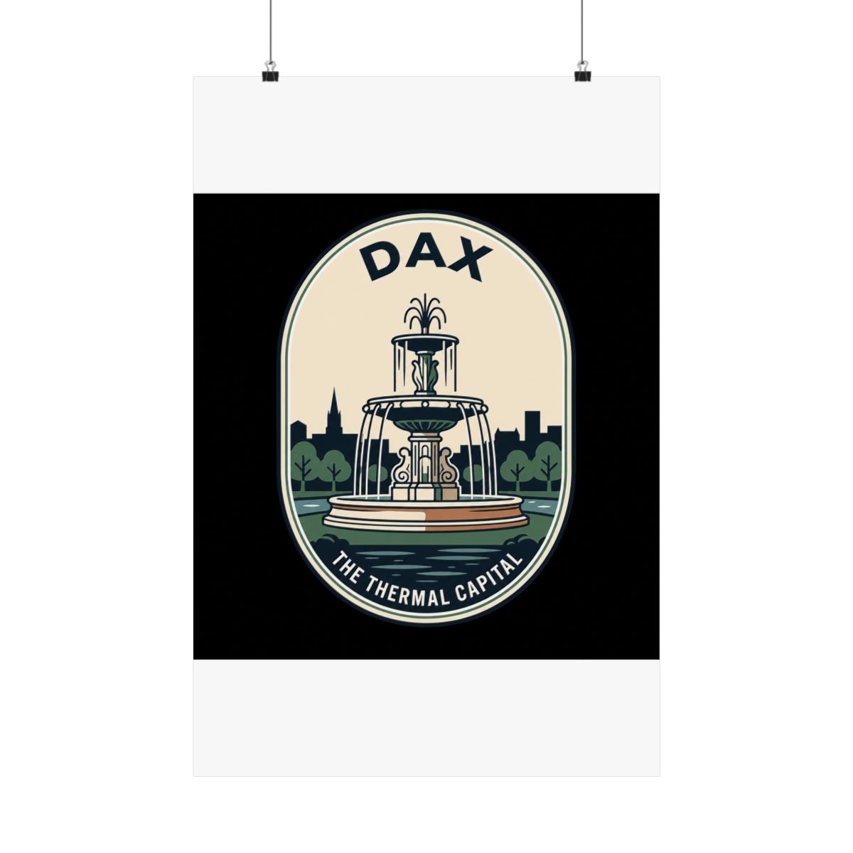 Dax France Thermal Capital Vintage Travel Emblem